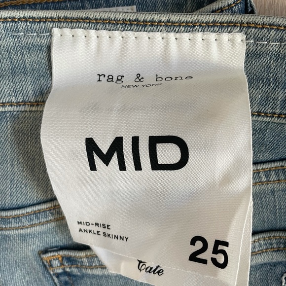 New with tags. Rag & Bone, Cate Mid-rise ankle skinny jeans. Size 25 - Picture 2 of 7